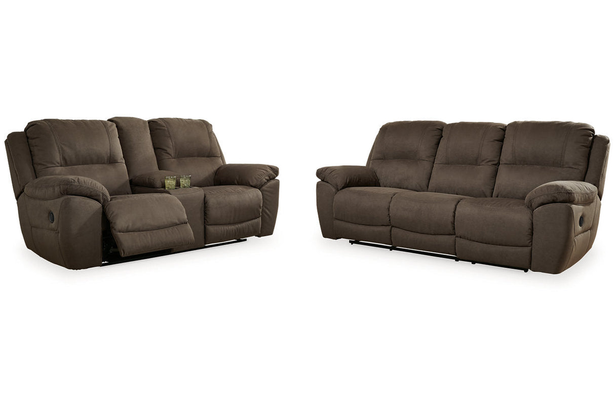 Next-Gen Gaucho Espresso Reclining Sofa and Loveseat