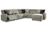 Colleyville Stone 6-Piece Power Reclining Sectional with Chaise