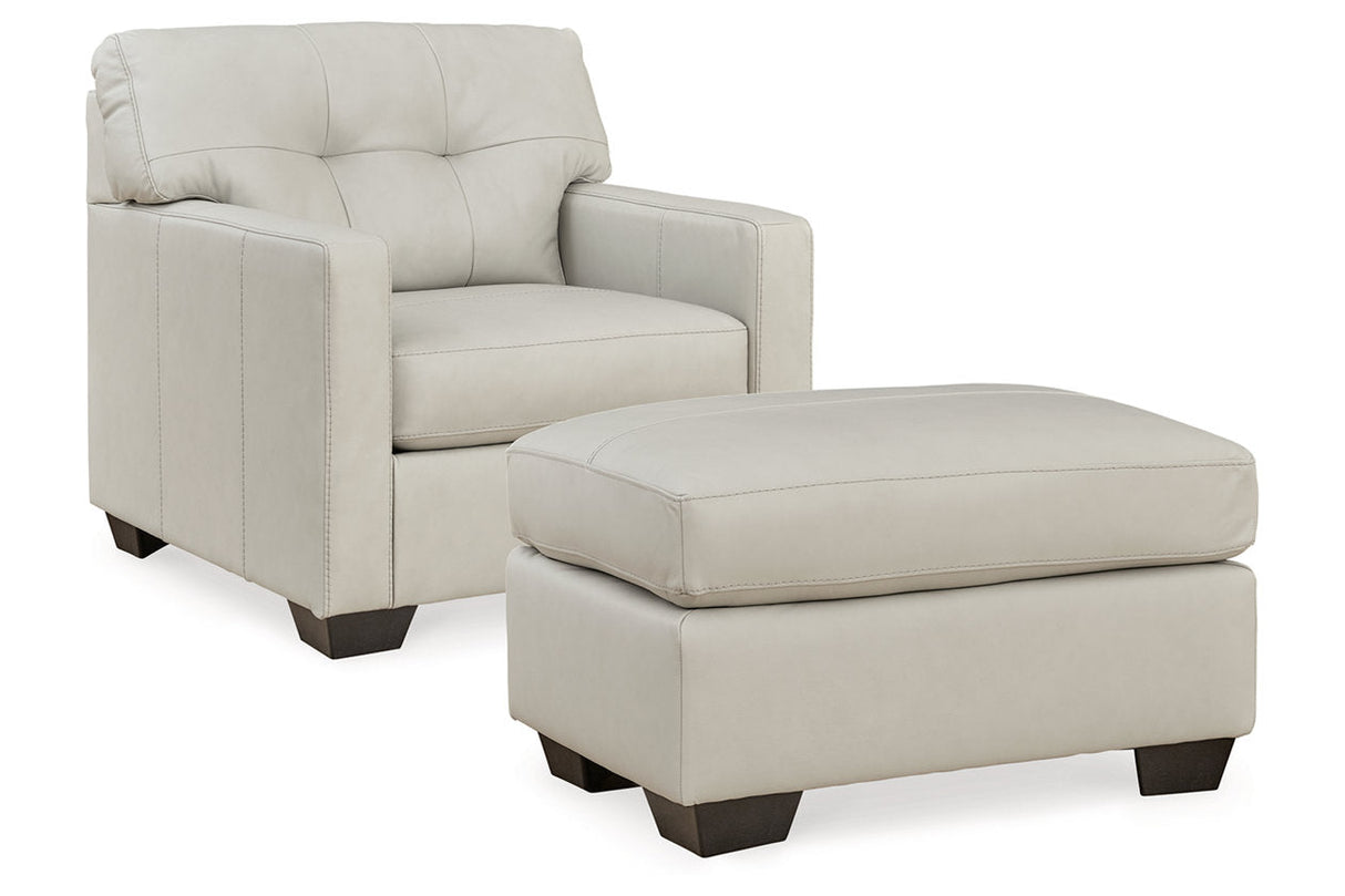 Belziani Coconut Oversized Chair and Ottoman