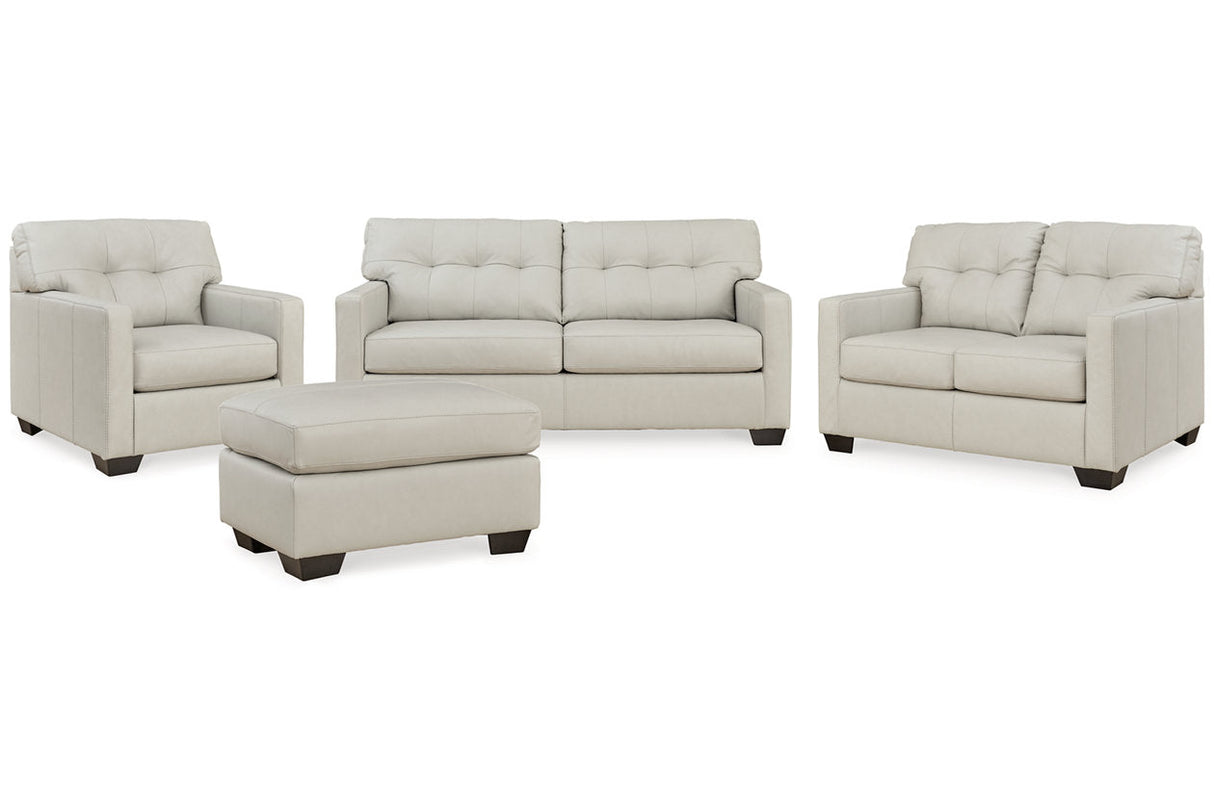 Belziani Coconut Sofa, Loveseat, Oversized Chair and Ottoman