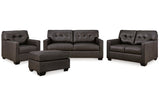 Belziani Storm Sofa, Loveseat, Oversized Chair and Ottoman