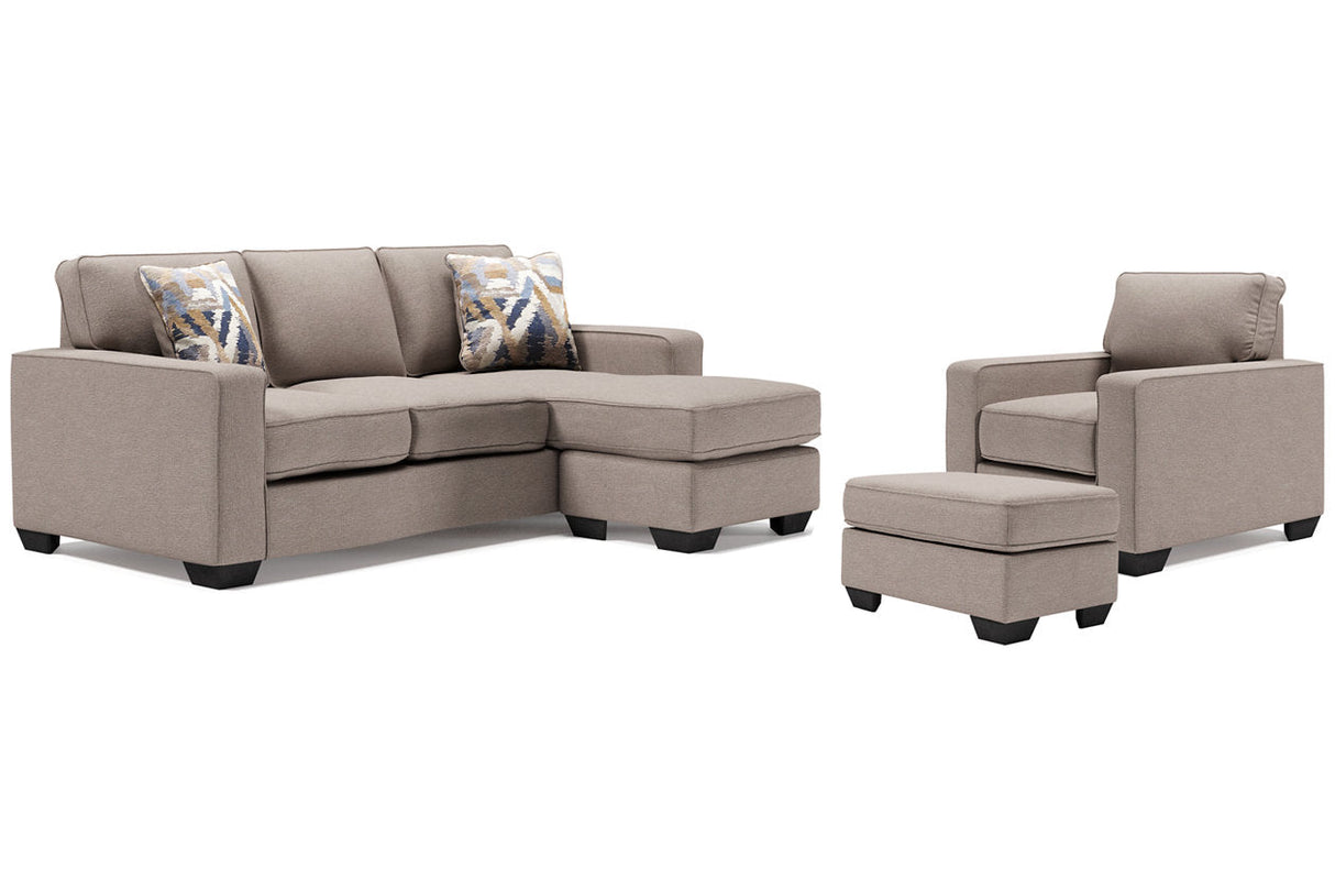 Greaves Stone Sofa Chaise, Chair, and Ottoman