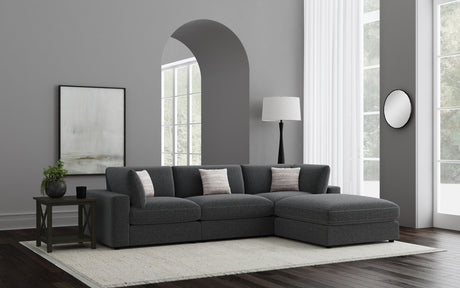Serene Charcoal 4-Piece Upholstered Modular Sectional Sofa by Coaster at Eve Furniture