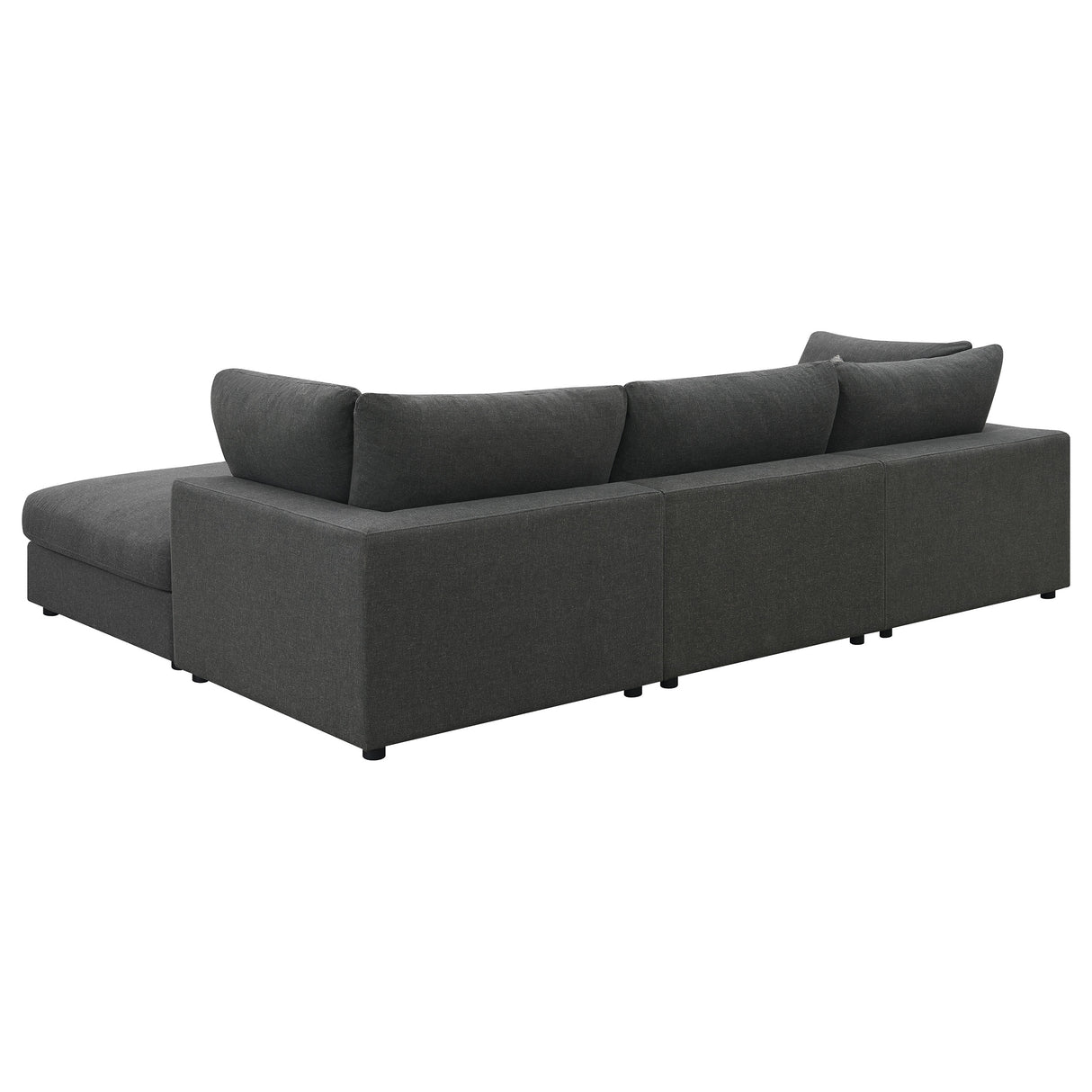 Serene Charcoal 4-Piece Upholstered Modular Sectional Sofa by Coaster at Eve Furniture
