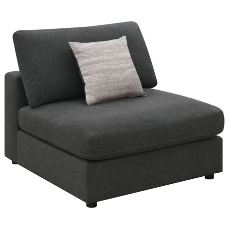 Serene Charcoal 4-Piece Upholstered Modular Sectional Sofa by Coaster at Eve Furniture