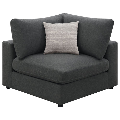 Serene Charcoal 4-Piece Upholstered Modular Sectional Sofa by Coaster at Eve Furniture