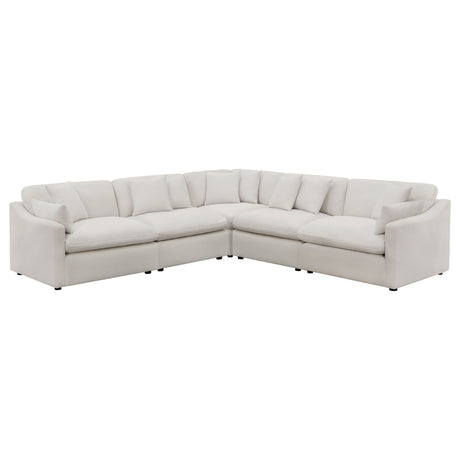 Hobson Ivory 5-piece Upholstered Modular Sectional Sofa by Coaster at Eve Furniture