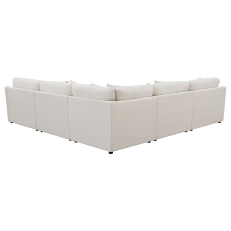 Hobson Ivory 6-piece Upholstered Modular Sectional Sofa by Coaster at Eve Furniture