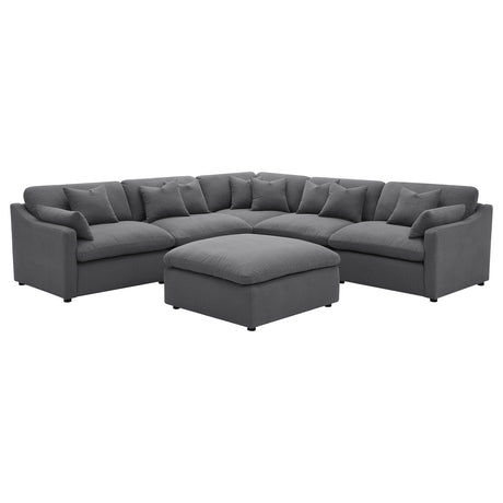 Hobson Charcoal 6-piece Upholstered Modular Sectional Sofa by Coaster at Eve Furniture