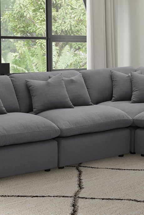 Hobson Charcoal Upholstered Armless Chair by Coaster at Eve Furniture