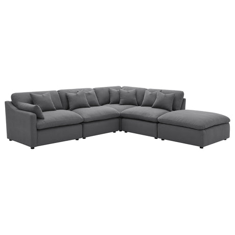Hobson Charcoal Upholstered Armless Chair by Coaster at Eve Furniture