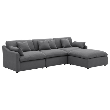 Hobson Charcoal Upholstered Armless Chair by Coaster at Eve Furniture