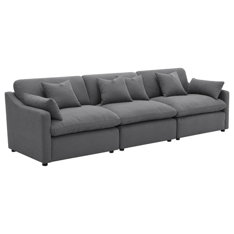 Hobson Charcoal Upholstered Armless Chair by Coaster at Eve Furniture
