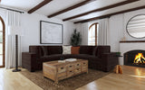 Lakeview Chocolate 6-Piece Upholstered Modular Sectional