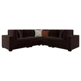 Lakeview Chocolate 6-Piece Upholstered Modular Sectional