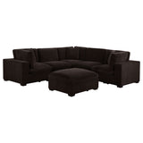 Lakeview Chocolate 6-Piece Upholstered Modular Sectional