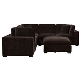 Lakeview Chocolate 6-Piece Upholstered Modular Sectional
