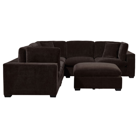 Lakeview Chocolate 6-Piece Upholstered Modular Sectional by Coaster at Eve Furniture