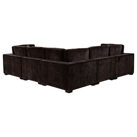 Lakeview Chocolate 6-Piece Upholstered Modular Sectional by Coaster at Eve Furniture