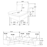 Lakeview Chocolate 6-Piece Upholstered Modular Sectional