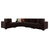 Lakeview Chocolate 6-Piece Upholstered Modular Sectional