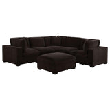 Lakeview Chocolate 6-Piece Upholstered Modular Sectional