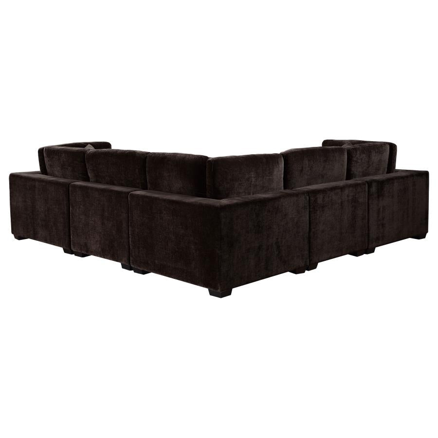 Lakeview Chocolate 6-Piece Upholstered Modular Sectional