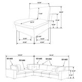 Lakeview Chocolate 6-Piece Upholstered Modular Sectional