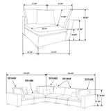 Lakeview Chocolate 6-Piece Upholstered Modular Sectional