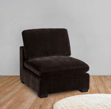 Lakeview Dark Chocolate Upholstered Armless Chair