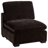 Lakeview Dark Chocolate Upholstered Armless Chair
