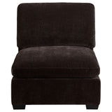 Lakeview Dark Chocolate Upholstered Armless Chair