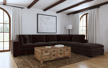 Lakeview Dark Chocolate Upholstered Armless Chair by Coaster at Eve Furniture