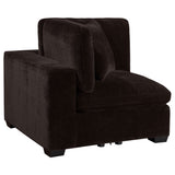 Lakeview Dark Chocolate Upholstered Corner Chair