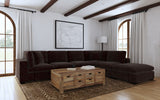Lakeview Dark Chocolate Upholstered Corner Chair