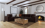 Lakeview Dark Chocolate Upholstered Corner Chair