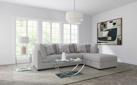 Cambria Grey 4-piece Upholstered Modular Sectional by Coaster at Eve Furniture