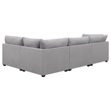 Cambria Grey 4-Piece Upholstered Modular Sectional Sofa by Coaster at Eve Furniture