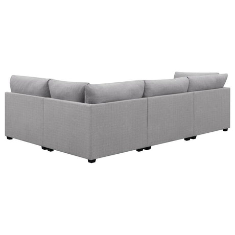 Cambria Grey 4-Piece Upholstered Modular Sectional Sofa by Coaster at Eve Furniture