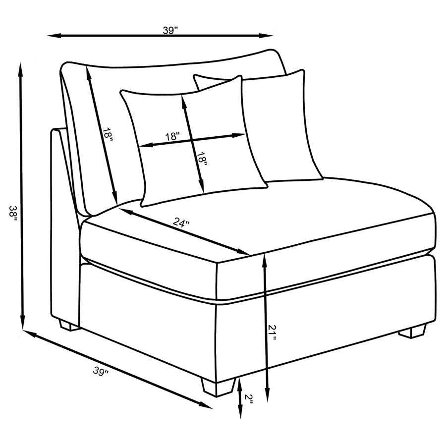 Cambria Grey 4-Piece Upholstered Modular Sectional Sofa by Coaster at Eve Furniture