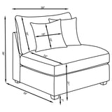 Cambria Grey 4-Piece Upholstered Modular Sectional Sofa by Coaster at Eve Furniture