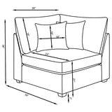 Cambria Grey 4-Piece Upholstered Modular Sectional Sofa by Coaster at Eve Furniture