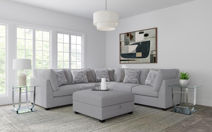 Cambria Grey 6-piece Upholstered Modular Sectional by Coaster at Eve Furniture