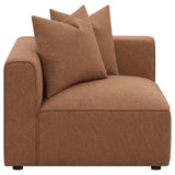Jennifer Terracotta Upholstered Corner Chair