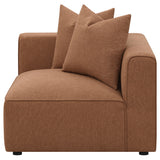 Jennifer Terracotta Upholstered Corner Chair