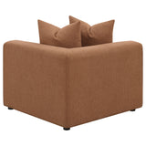 Jennifer Terracotta Upholstered Corner Chair