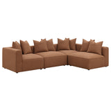 Jennifer Terracotta Upholstered Corner Chair