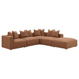 Jennifer Terracotta Upholstered Corner Chair