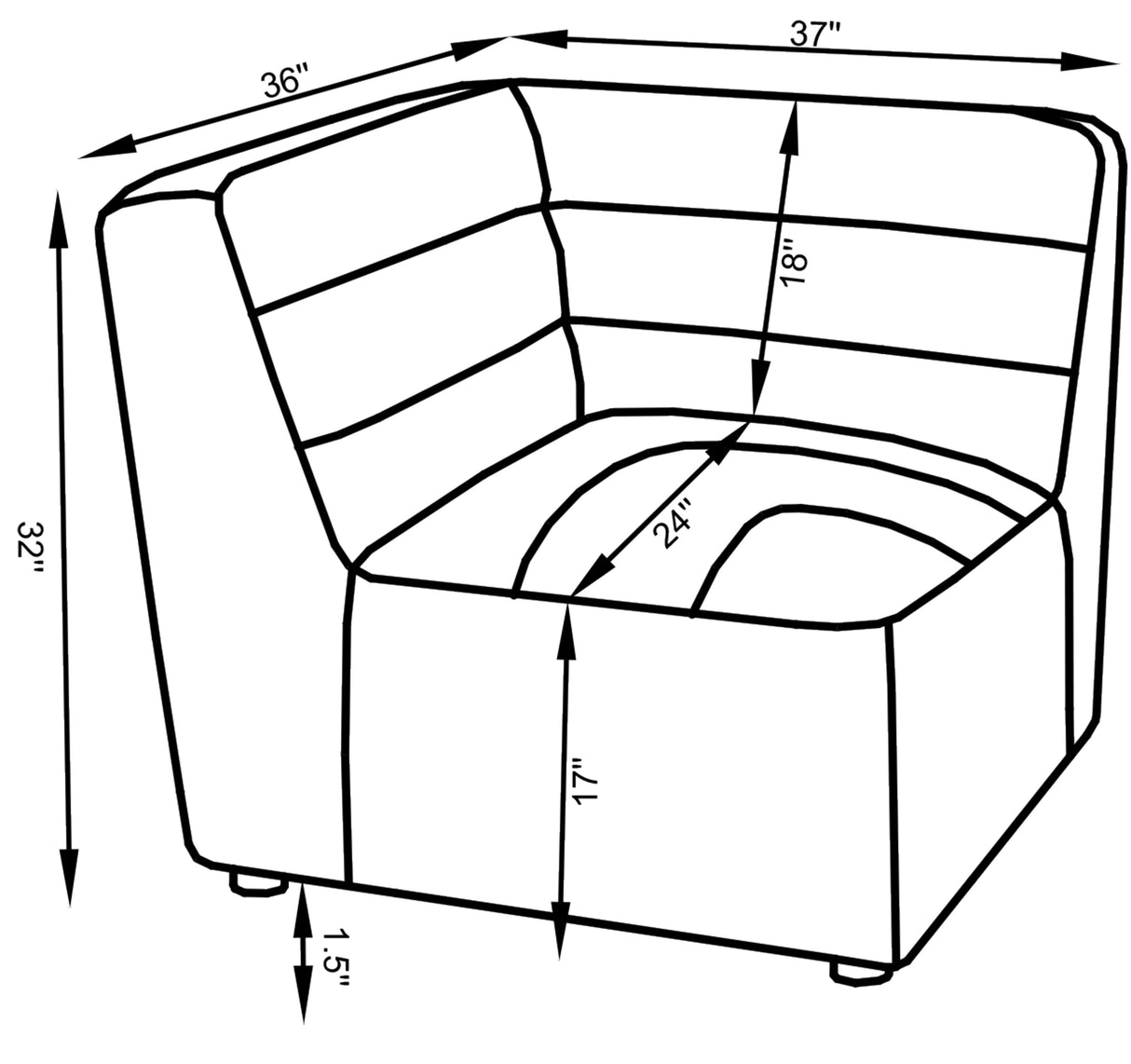 Jennifer Ivory Upholstered Corner Chair
