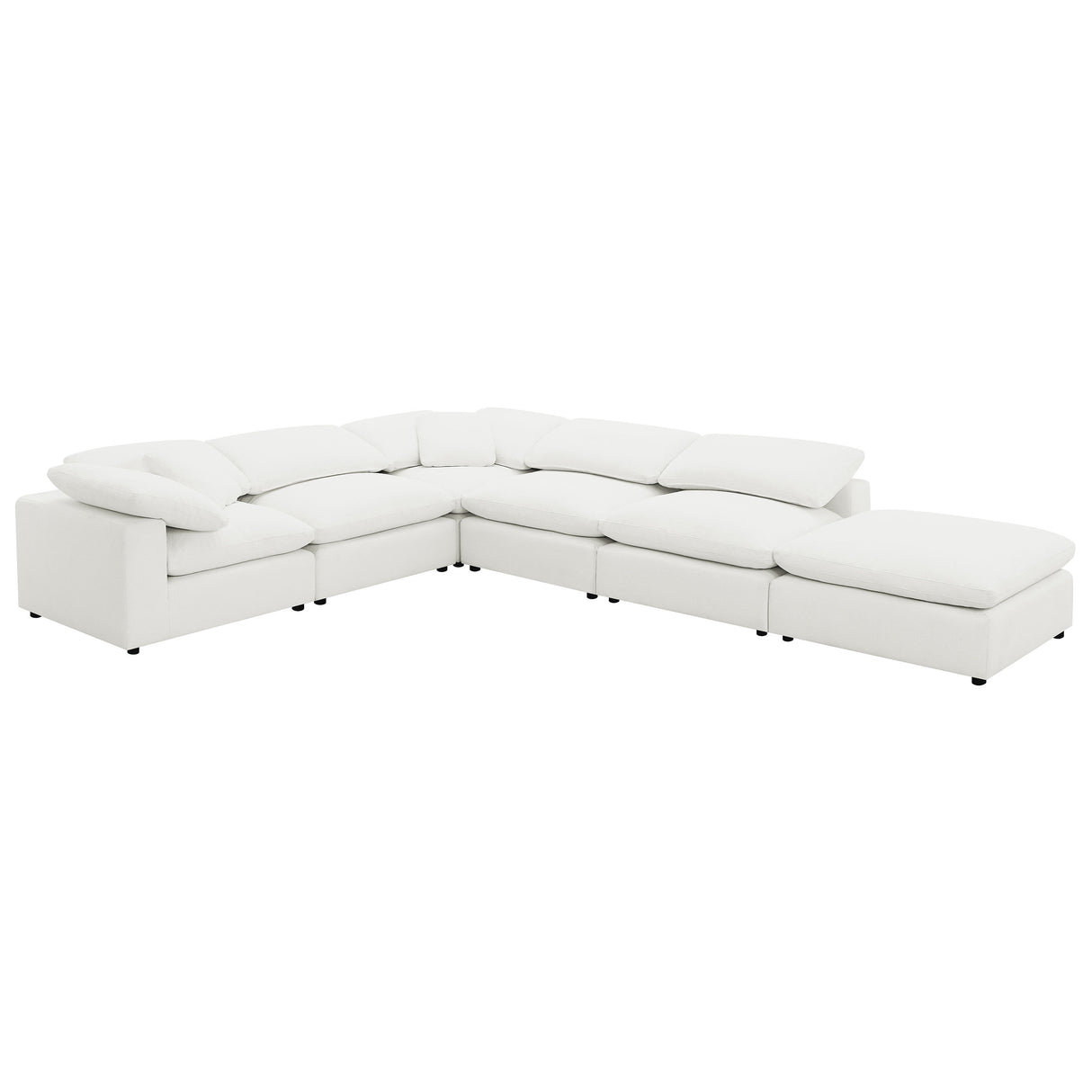 Raleigh Ivory 6-Piece Boucle Upholstered Modular Sectional